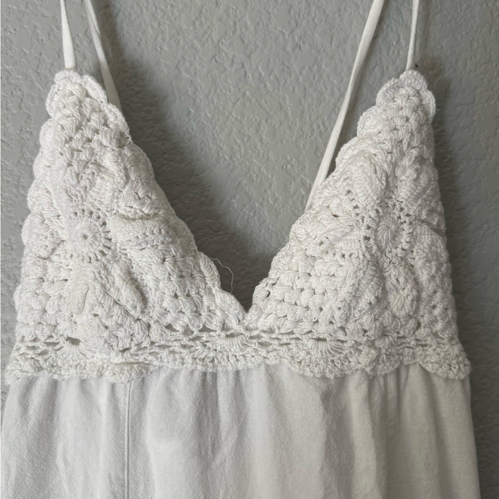 Free People Womens Lovey Maxi White Dress Size XL - Picture 6 of 13